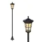 Set de 2 Farolas Solares de Jardín con Altura Ajustable 2 Modos de Brillo IP44 Impermeable para Terraza Patio Negro