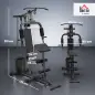 Máquina de Musculación con Pesas Ajustables de 65 kg Prensa de Pecho y Piernas Polea 135x103x210 cm Negro