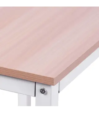 Escritorio Esquinero Moderno con Marco de Acero Carga 70 kg para Oficina Hogar Estudio 150x150x76 cm Roble