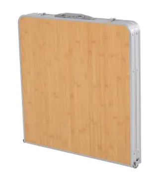 Mesa Plegable de Camping Portátil con Ala Abatible Mesa de Picnic de Encimera MDF Estructura Ligera de Aluminio Carga 30kg Altur