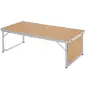 Mesa Plegable de Camping Portátil con Ala Abatible Mesa de Picnic de Encimera MDF Estructura Ligera de Aluminio Carga 30kg Altur