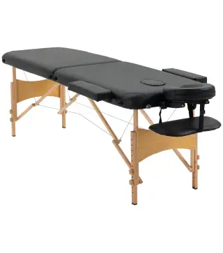 Camilla Plegable con Altura Ajustable 67-92 cm para Uso Profesional de Belleza Acupuntura y Fisioterapia 210x81 cm Negro