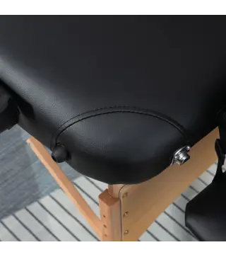 Camilla Plegable con Altura Ajustable 67-92 cm para Uso Profesional de Belleza Acupuntura y Fisioterapia 210x81 cm Negro