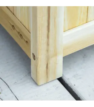 Jardinera de Madera Plegable con 4 Patas para Cultivos Verduras Flores en Patio Balcón Terraza 70x30x25 cm Natural