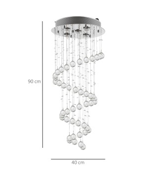 Lámpara de Techo de Cristal