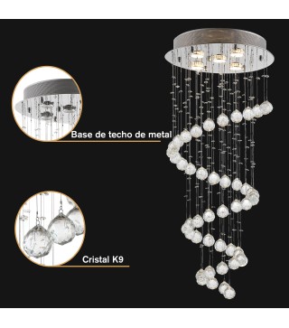 Lámpara de Techo de Cristal