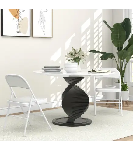 Juego de 2 Sillas Abatibles con Respaldo y Estructura de Acero para Oficina Estudio 45x46x78 cm Blanco