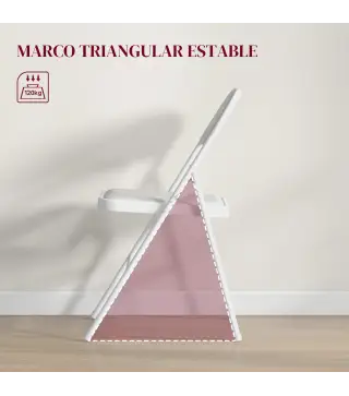 Juego de 2 Sillas Abatibles con Respaldo y Estructura de Acero para Oficina Estudio 45x46x78 cm Blanco