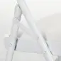 Juego de 2 Sillas Abatibles con Respaldo y Estructura de Acero para Oficina Estudio 45x46x78 cm Blanco