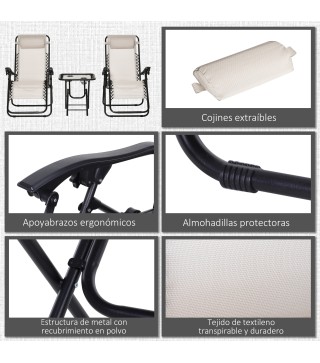 2 Sillas de Gravedad Cero y Mesa