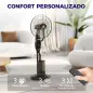 Ventilador Nebulizador de 3 Velocidades con Temporizador 3 Modos y Depósito 3,2L 44,5x38,5x120 cm Negro