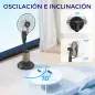 Ventilador Nebulizador de 3 Velocidades con Temporizador 3 Modos y Depósito 3,2L 44,5x38,5x120 cm Negro