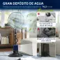 Ventilador de Pie con Nebulizador 3 Velocidades 3 Modos Oscilación de 70° Depósito de 3,2L y Mando 44,5x38,5x120cm Negro