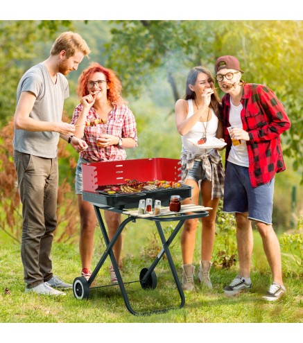 Barbacoa Plegable con Ruedas