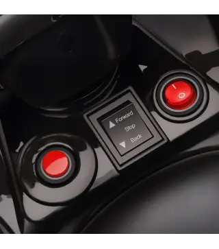 Quad infantil eléctrico 6V con marcha adelante/atrás, música, faros LED Blanco