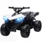 Quad Eléctrico para Niños 6 V Quad para Niños de 37 a 72 Meses Velocidad hasta 3 km/h Faros y Música 70x42x45 cm Blanco