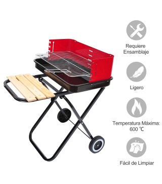 Barbacoa Plegable con Ruedas