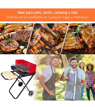 Barbacoa Plegable con Ruedas