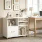 Mueble para Impresora con Ruedas Mesa para Impresora con Estantes Abiertos y Cajón para Documentos Tamaño A4 Blanco