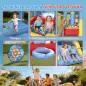 Castillo Hinchable para Niños con Soplador Tobogán Trampolín Piscina Pilar de Boxeo y Aro de Baloncesto 277x270x215 cm