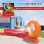 Castillo Hinchable para Niños con Soplador Tobogán Trampolín Piscina Pilar de Boxeo y Aro de Baloncesto 277x270x215 cm