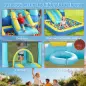 Castillo Hinchable para Niños con Soplador Tobogán Cama Elástica Piscina y Aro de Baloncesto para Niños 3-8 Años Azul