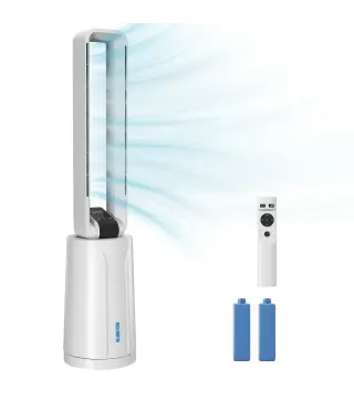 Enfriador de Aire 3 en 1 con Depósito de 1,7L Modos Ajustables Temporizador Control Remoto 24,7x24,7x109,5 cm Blanco