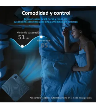 Aire Acondicionado Portátil 7000 BTU 4 en 1 Enfriamiento Deshumidificador Ventilador Temporizador para 26 m² Blanco