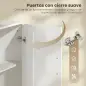 Aparador de Cocina con 4 Estantes 4 Puertas de Cierre Suave Mueble para TV de 72 Pulgadas 152x40x80 cm Blanco