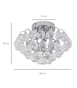 Lámpara de Techo de Cristal
