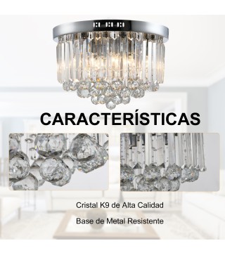 Lámpara de Techo de Cristal