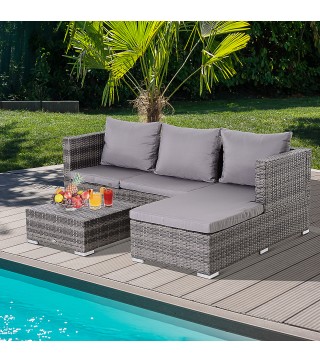 Conjunto de Sofás de Ratán