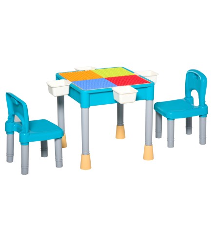 Juego de Mesa y 2 Sillas de Actividades de Construcción