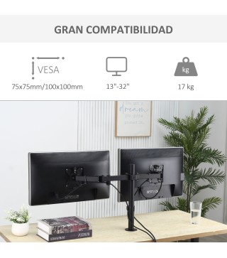 Soporte Monitor Doble