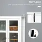 Vitrina de Salón Aparador de Cocina con 2 Puertas de Vidrio 3 Estantes 2 Cajones para Comedor Oficina 80x40x160cm Blanco