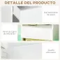 Mesita de Noche con Luz LED Mesilla de Noche con Mando a Distancia Cajón de Alto Brillo y 2 Estantes 40x40x55 cm Blanco Mesita de Noche con Luz LED Mesilla de Noche con Mando a Distancia Cajón de Alto Brillo y 2 Estantes 40x40x55 cm Blanco