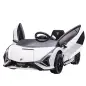 Coche Eléctrico Lamborghini SIAN 12V para Niños de +3 Años con Mando a Distancia Música MP3 USB 108x62x40 cm Blanco