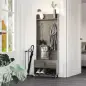 Perchero con Zapatero Perchero Entrada Recibidor con 3 Ganchos 2 Puertas 2 Compartimientos y Estante 60x34x170 cm Gris