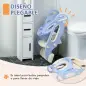 Adaptator WC para Niños con Escalera Plegable Reductor de Aprendizaje para Baño Portátil 67,9x42,8x51,5 cm Azul