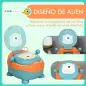 Orinal para Bebé de 6-36 Meses Orinal Infantil en Forma de Alien Tapa Estructura Antideslizante 35,6x35,7x22,2 cm Azul