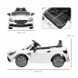 Coche Eléctrico Mercedes SLC 300 12V para Niños de 3-6 Años con Mando a Distancia Faros LED Bocina 107x62,5x44 cm Blanco