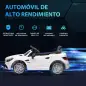 Coche Eléctrico Mercedes SLC 300 12V para Niños de 3-6 Años con Mando a Distancia Faros LED Bocina 107x62,5x44 cm Blanco