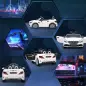 Coche Eléctrico Mercedes SLC 300 12V para Niños de 3-6 Años con Mando a Distancia Faros LED Bocina 107x62,5x44 cm Blanco