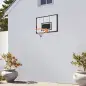 Canasta de Baloncesto de Pared con Red Diámetro de 45 cm y Marco de Acero para Interior y Exterior 113x61x73 cm Negro