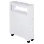 Mueble de Baño 2 Cajones Ahorra Espacio con 4 Ruedas 16x52x71,5 cm Blanco