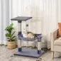 Árbol Rascador para Gatos Torre para Gatos 50x36x70 cm Centro de Actividad con Hamaca Plataforma Postes de Sisal Gris