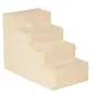 Escalera para Mascotas de 4 Peldaños 2 en 1 con Funda Extraíble y Lavable Escalera Rascadora de Perros 60x35x44 cm Beige