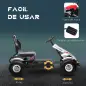 Go Kart a Pedales para Niños con Asiento Ajustable Neumáticos de Goma Freno de Mano Carga 50 kg 121x58x61 cm Blanco
