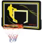 Tablero de Baloncesto para Interior Exterior de Pared Aro de Baloncesto Canasta de Baloncesto 110x90x70 cm Negro