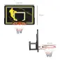 Tablero de Baloncesto para Interior Exterior de Pared Aro de Baloncesto Canasta de Baloncesto 110x90x70 cm Negro